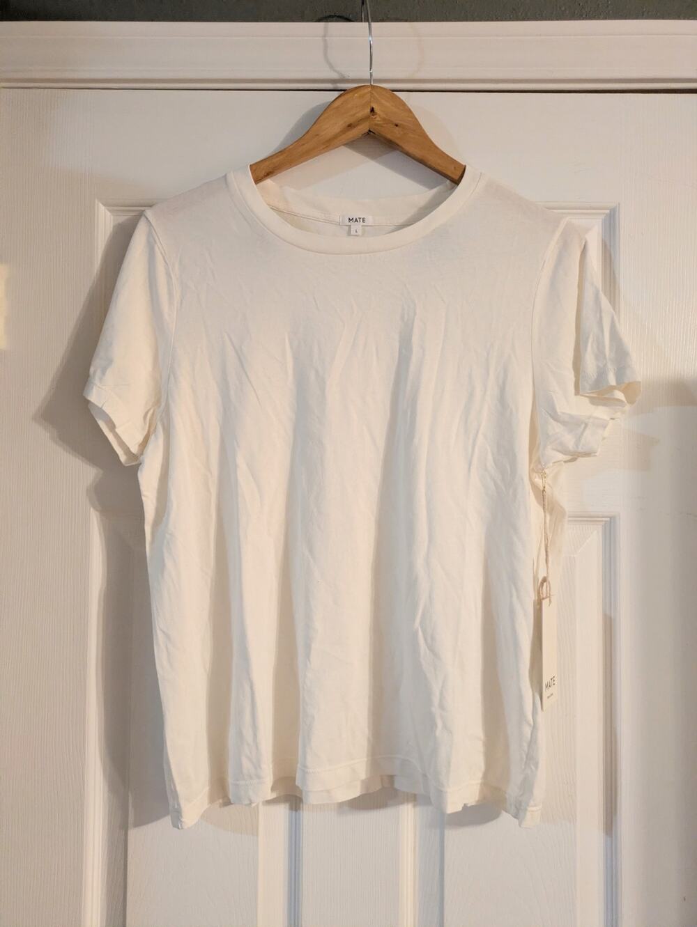 MATE The Label Organic Cotton Classic T-Shirt Bone L NWT